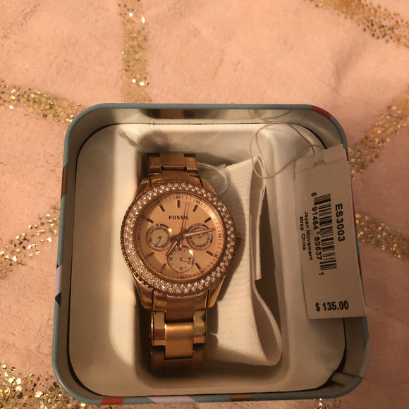 FOSSIL  ROSE GOLD CRYSTAL WATCH main image 5